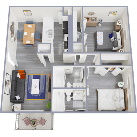 a floor plan of a 1 bedroom apartment